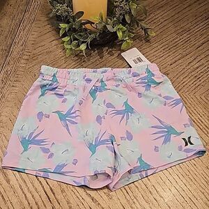 Hurley floral shorts size L NWT
